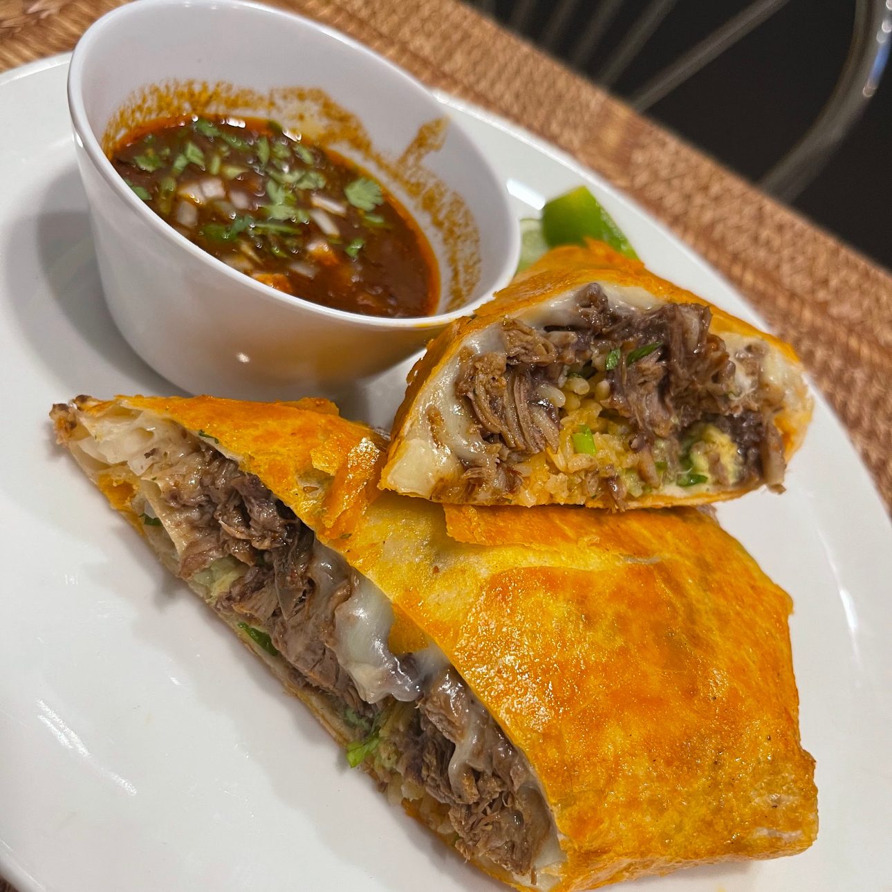 Beef Birria Burrito.