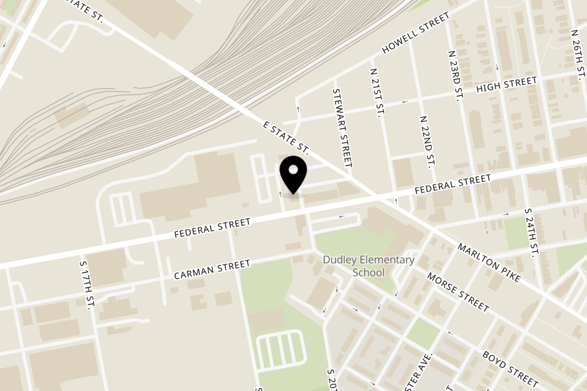 Map showing the location of La Ingrata Camden on 1999 Federal St in Camden